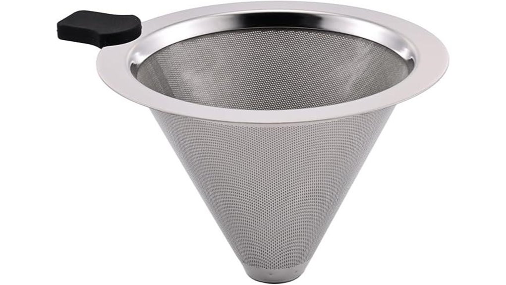 reusable stainless double mesh filter
