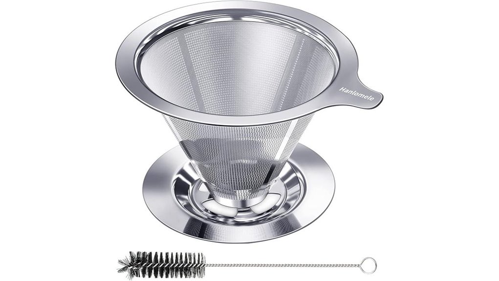 reusable stainless steel pour over dripper