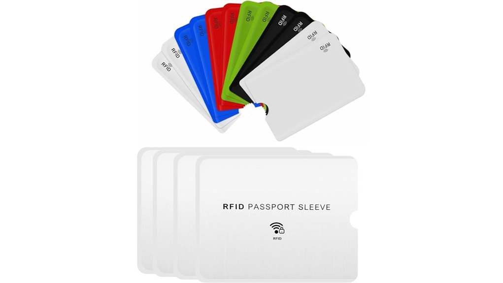 rfid blocking card passport sleeves