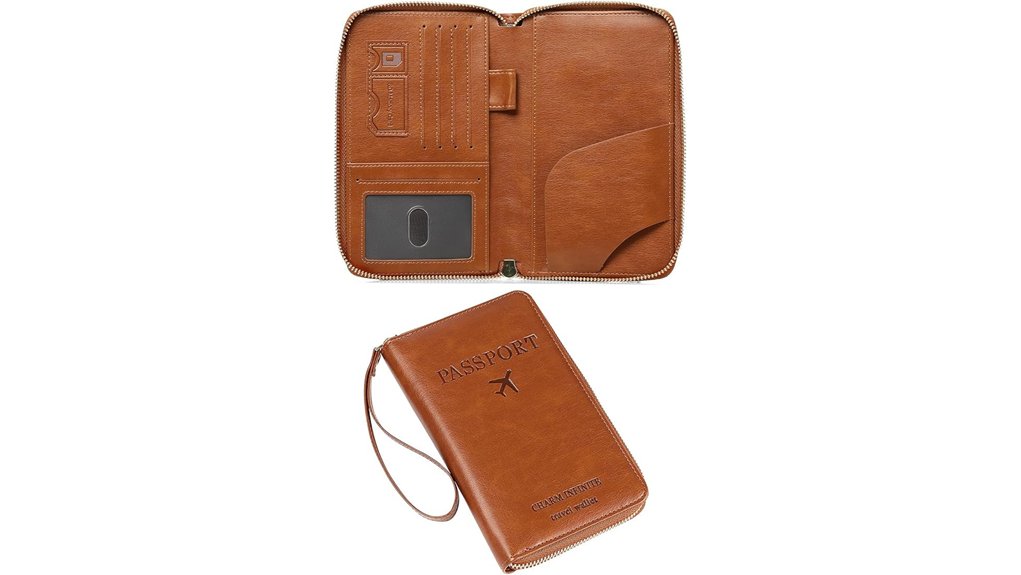 rfid blocking leather passport holder