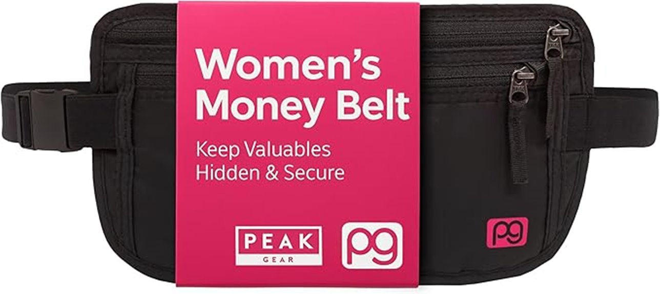 rfid blocking travel money belt