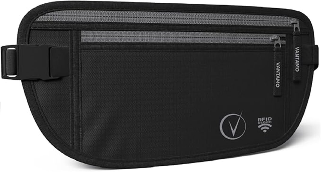 rfid guarded passport money belt
