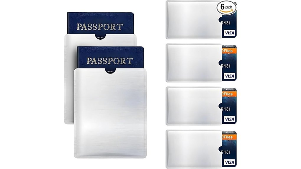 rfid sleeve four cards two passports