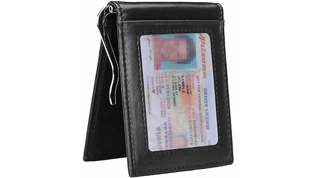 rfid slim leather wallet