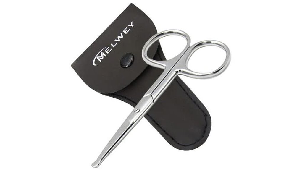 rounded stainless facial scissors