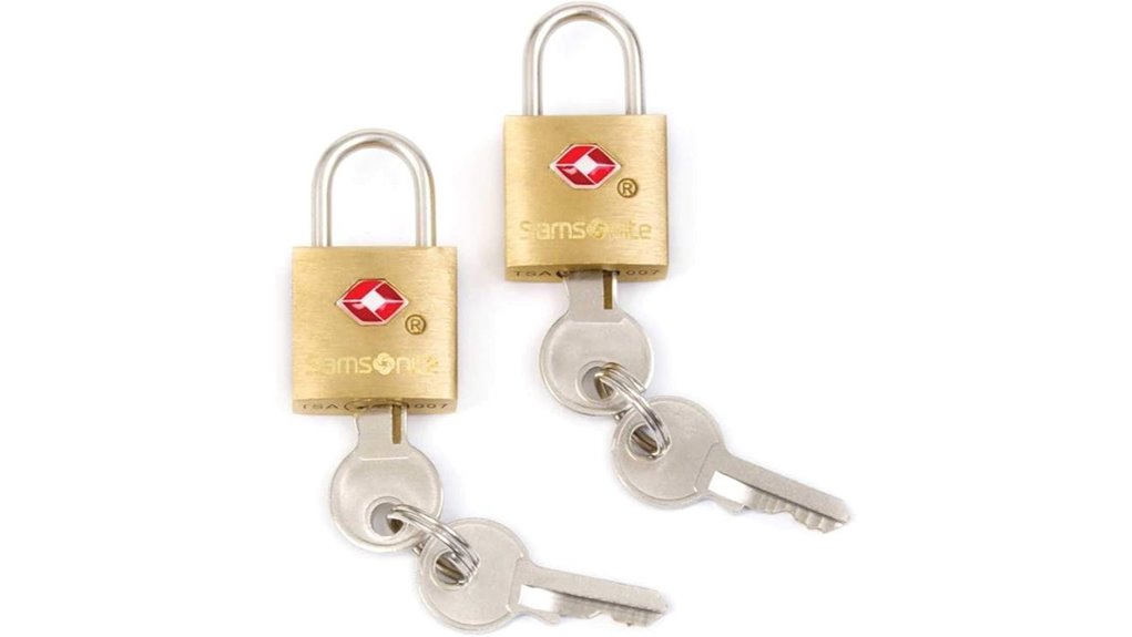 samsonite brass travel locks