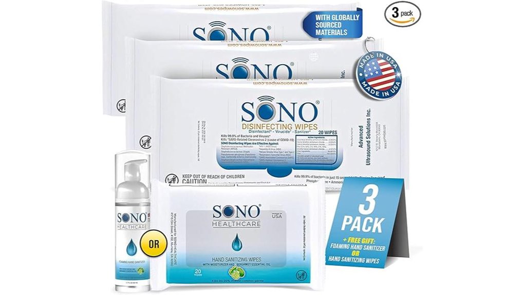 sano 60 count disinfecting wipes