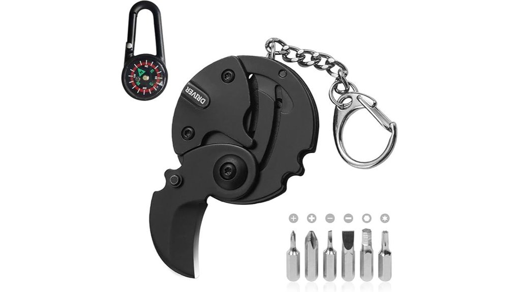 seven in one black folding tool