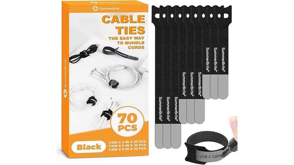 seventy black labelable ties