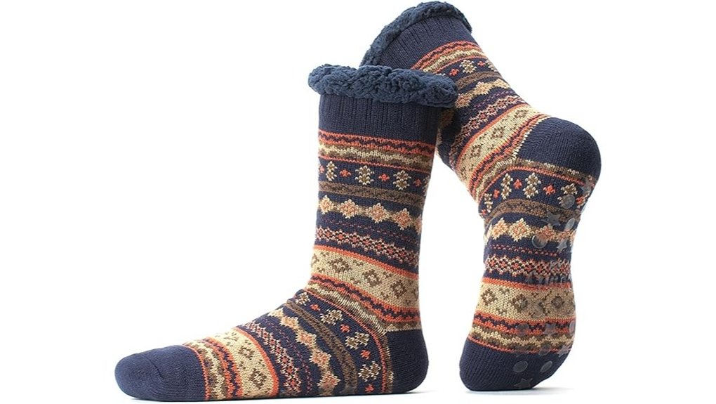 sherpa lined non slip socks
