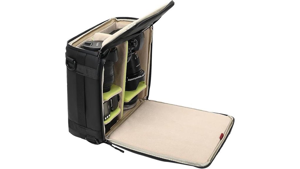 shockproof dual opening lens case