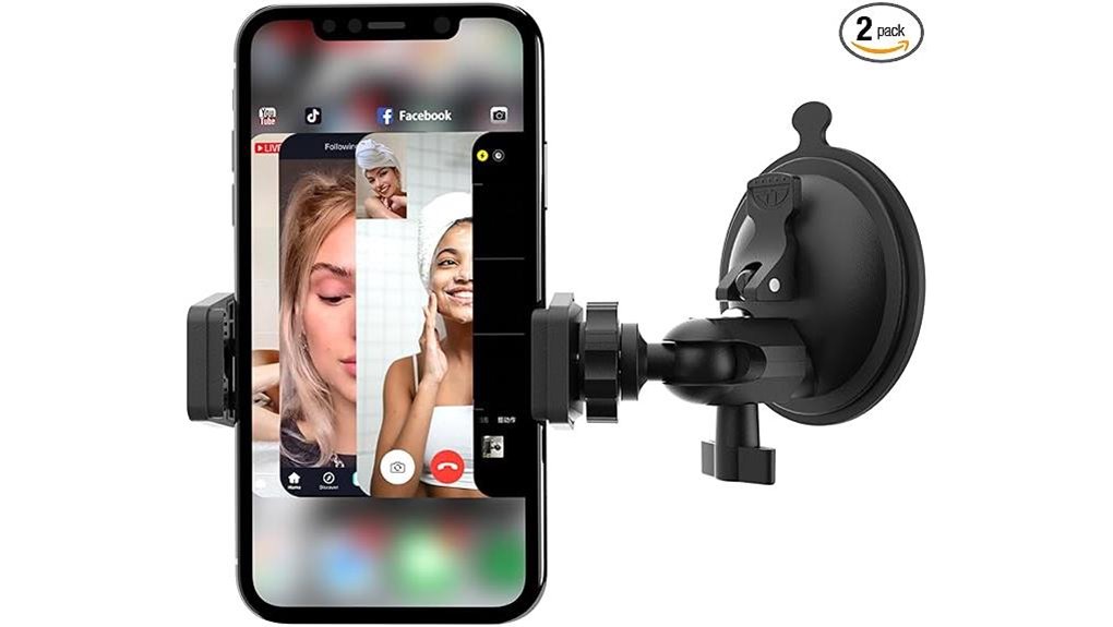shower mirror suction mount