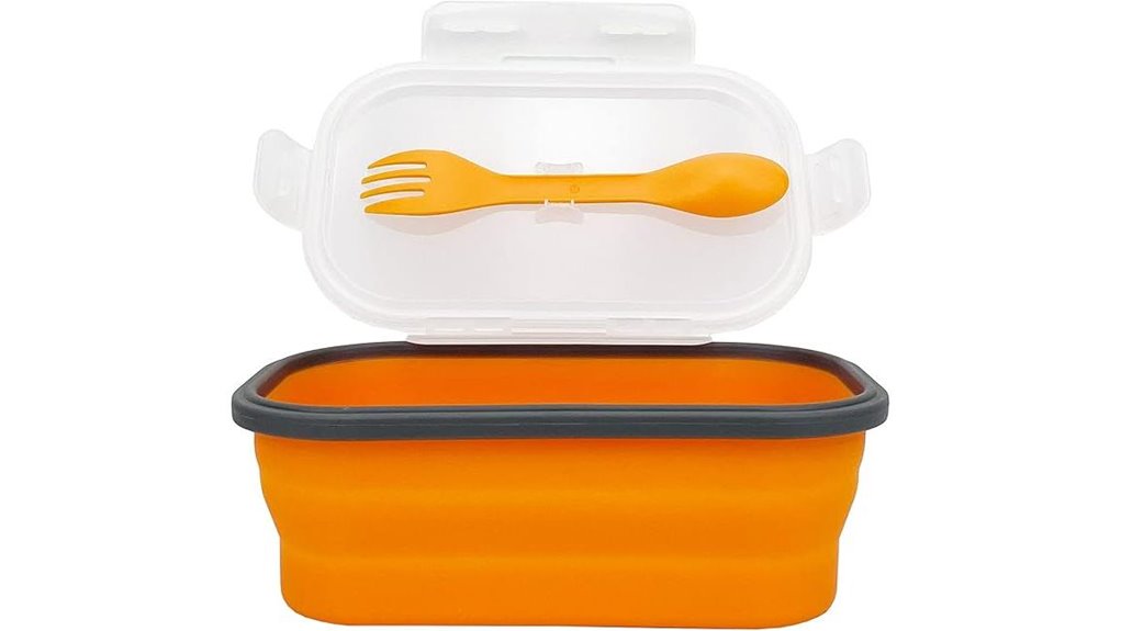 silicone collapsible bento fork