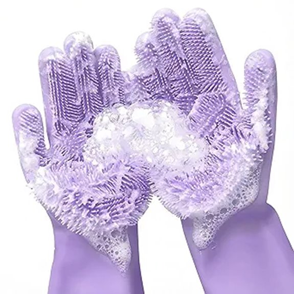 silicone dish scrubber gloves