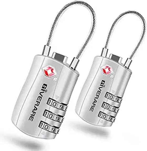 silver giverare tsa padlocks