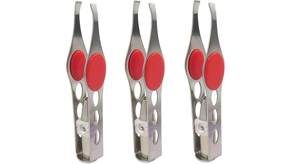 silver led 3 pack tweezers