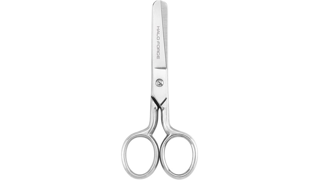 silver round tip sewing scissors
