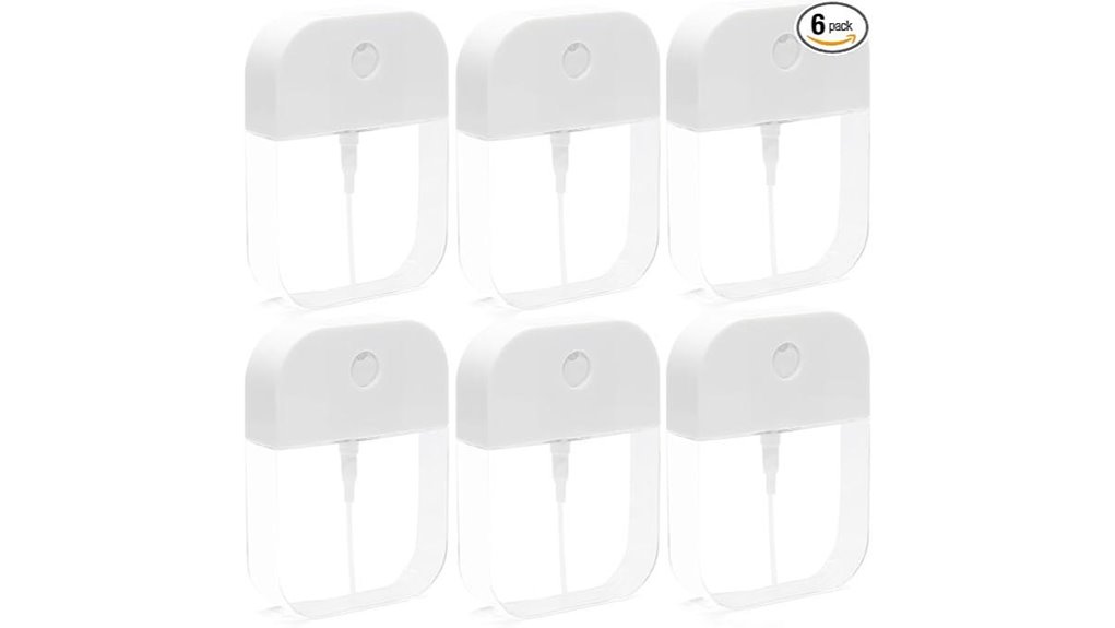 six clear 38ml sprays