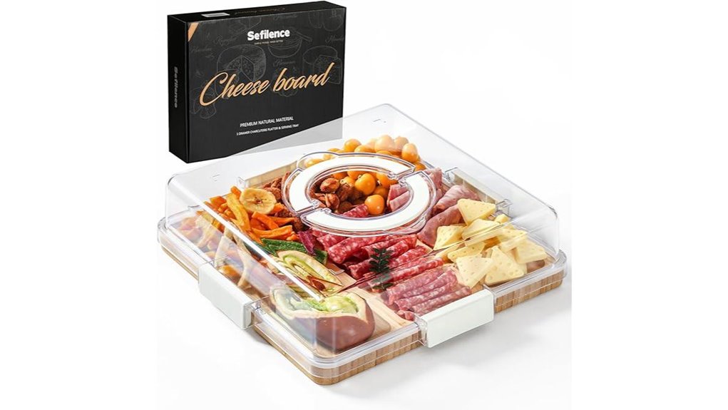 six compartment charcuterie board