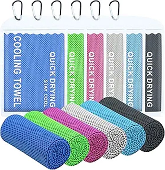 six cooling neck towels