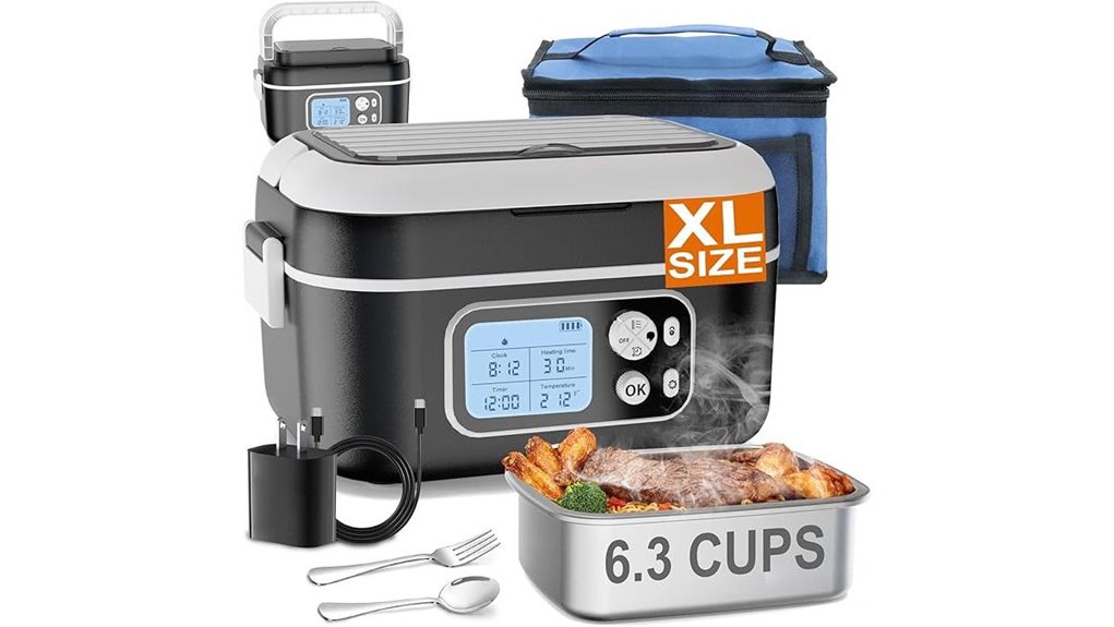 six cup cordless heated lunchbox