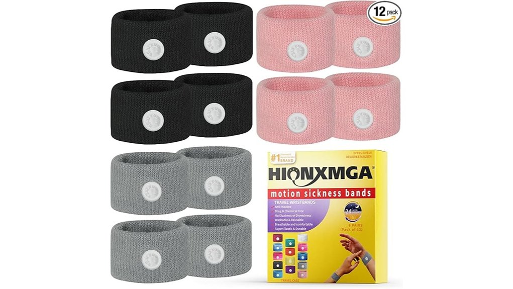 six motion sickness bands