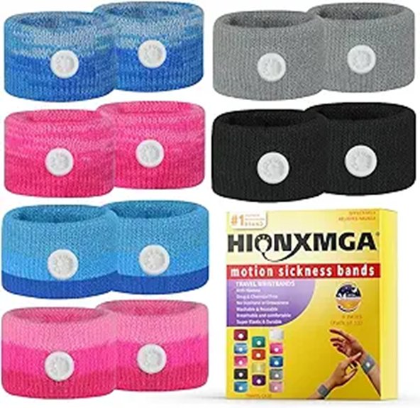 six motion sickness wristband pairs