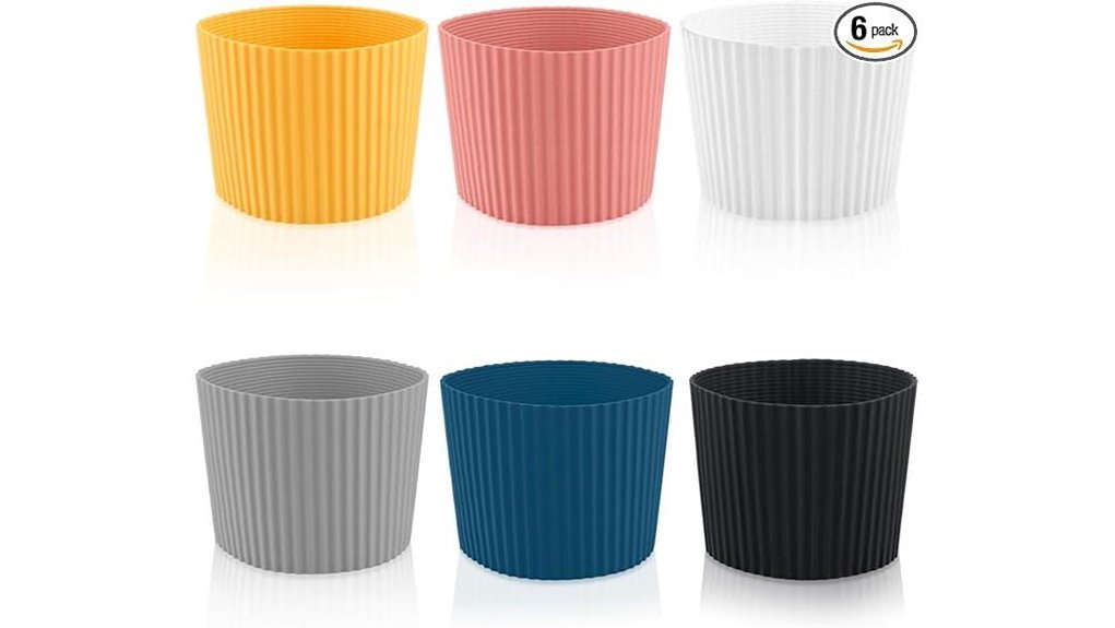 six pack silicone cup sleeves