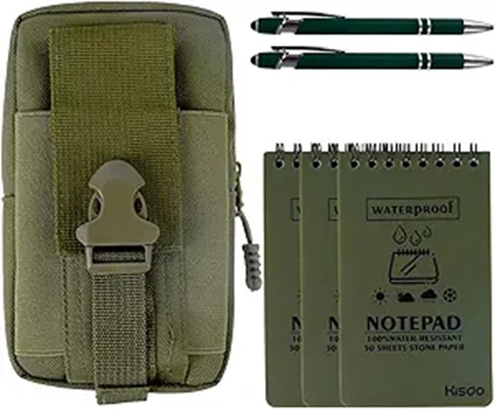 six pack waterproof notebook waist
