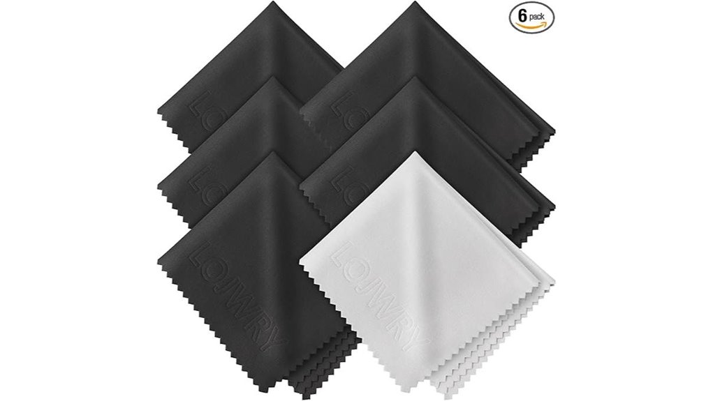 six piece ultra soft microfiber cloths
