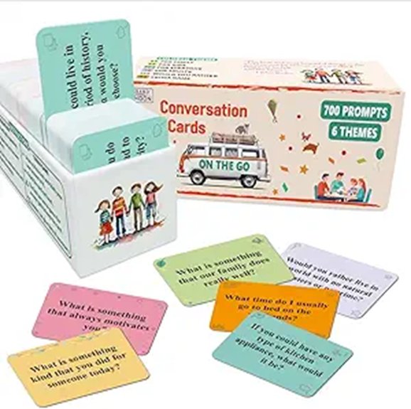 six theme conversation trivia cards
