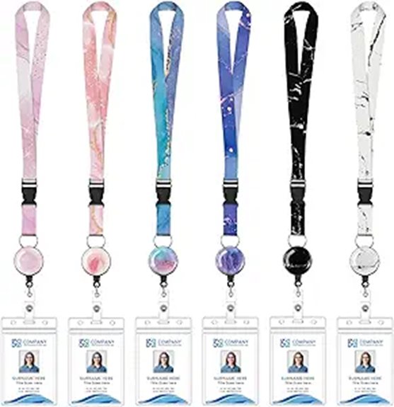 six waterproof id lanyards