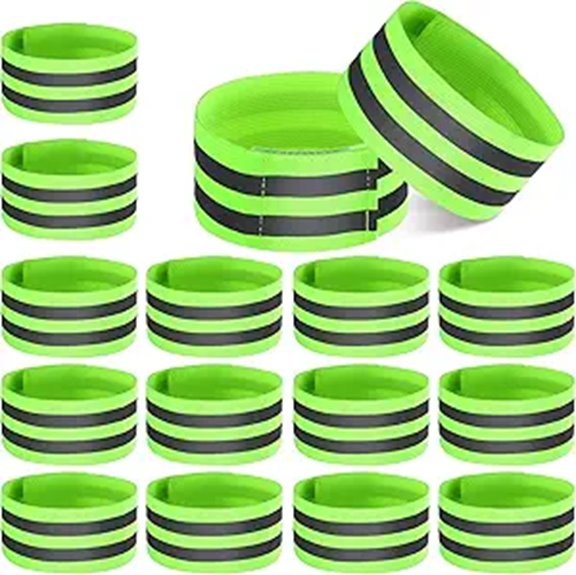 sixteen high visibility reflective bands