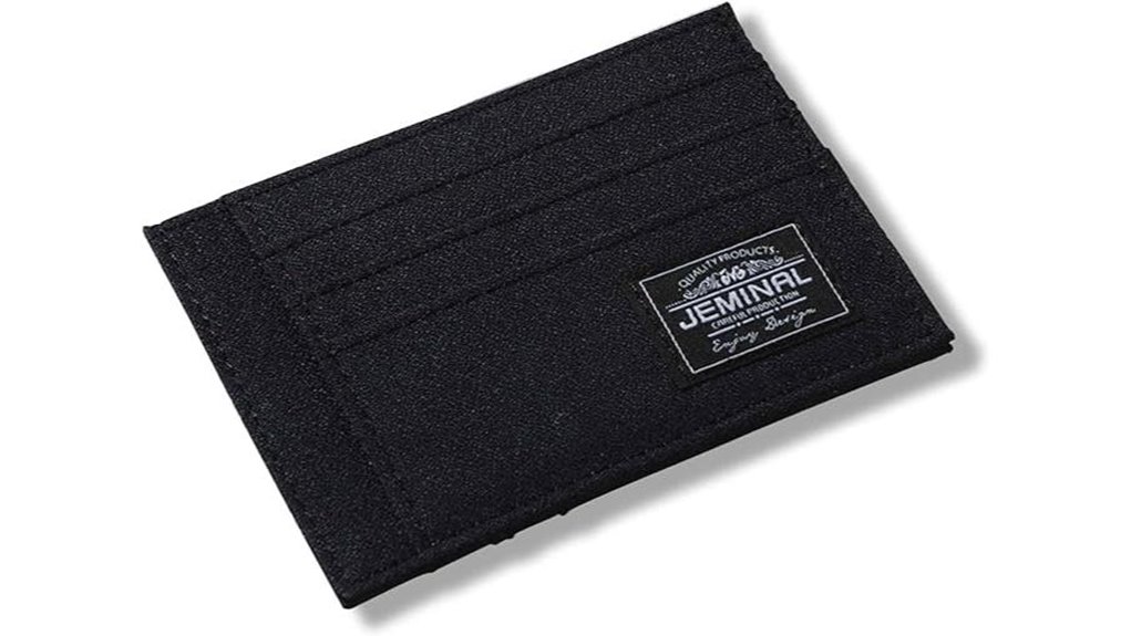 slim black front wallet