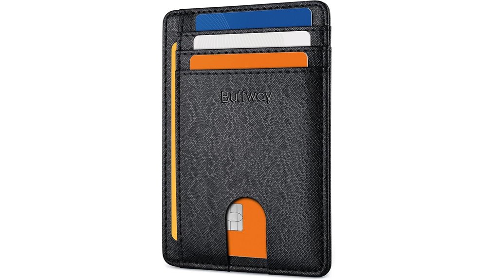 slim black rfid wallet