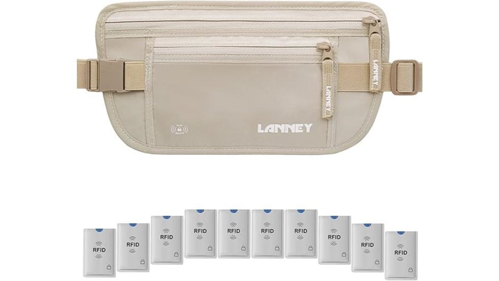 slim rfid travel belt