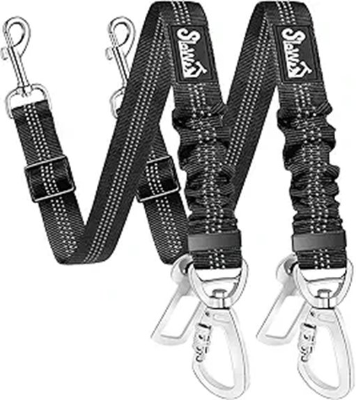 slowton reflective dog seatbelts