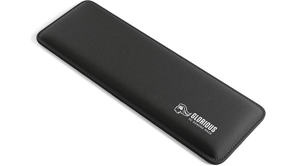 soft black slim wristrest