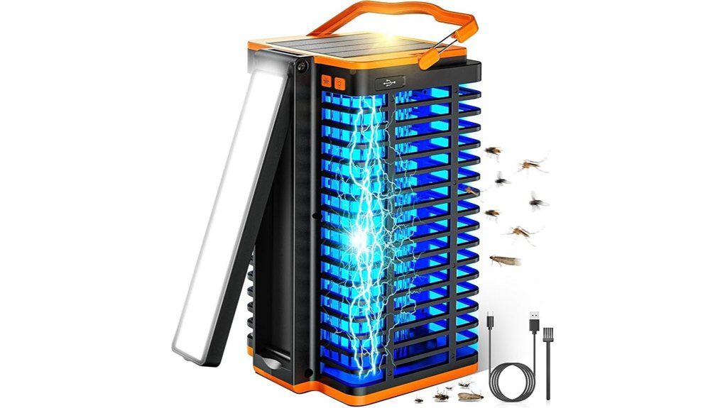 solar recharge mosquito zapper