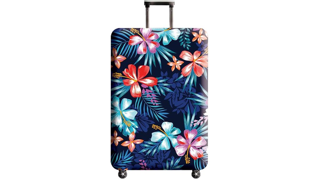 spandex flower suitcase protector