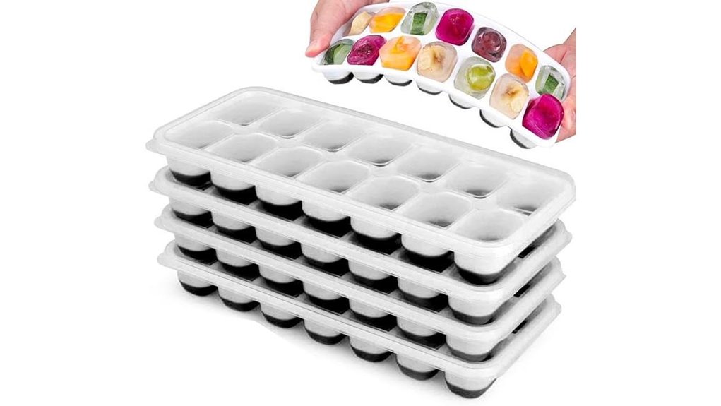 stackable silicone cube trays