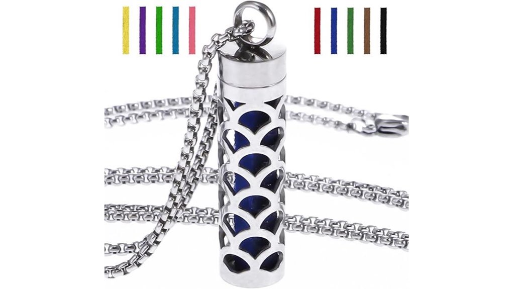 stainless 10 pad aromatherapy locket