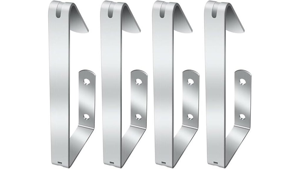 stainless 4 pack curtain clips