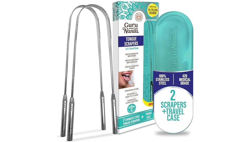 stainless tongue scraper pack