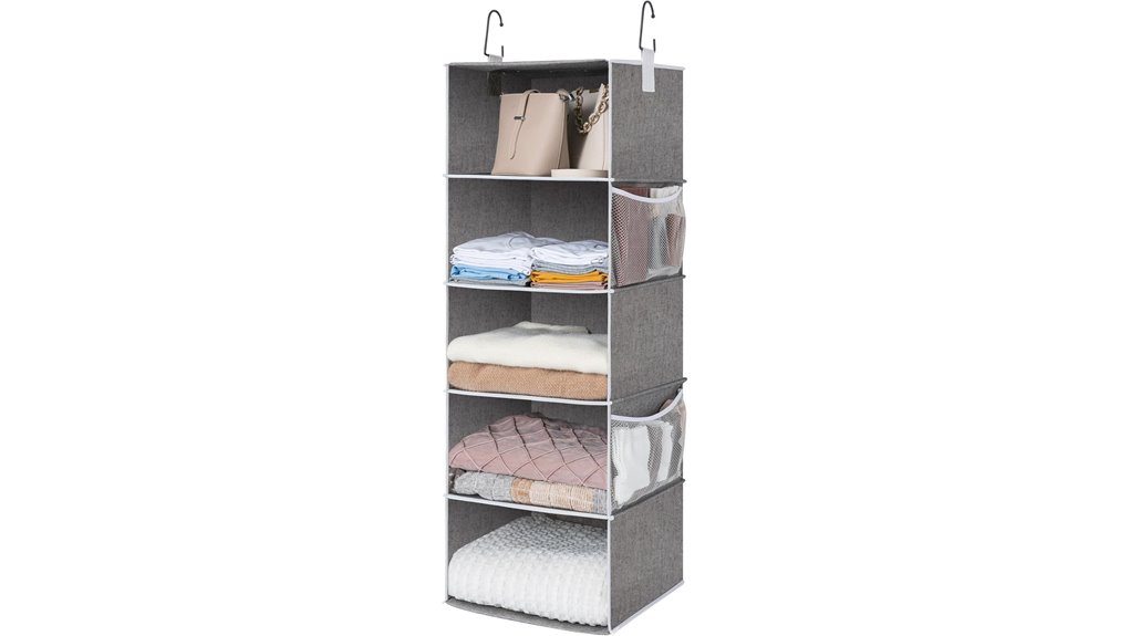 storageworks five shelf closet pockets
