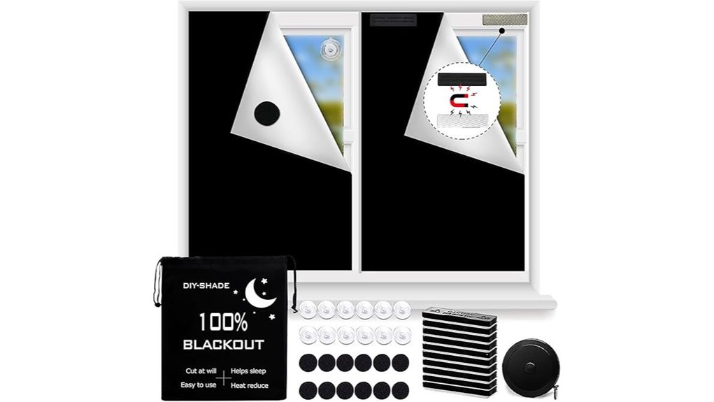 suction cup magnetic blackout curtain