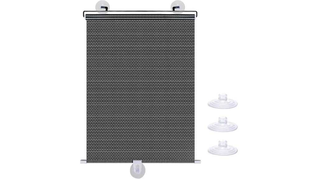suction roller shade black