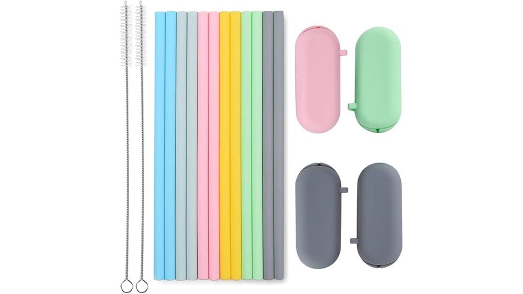 sunseeke silicone straws kit