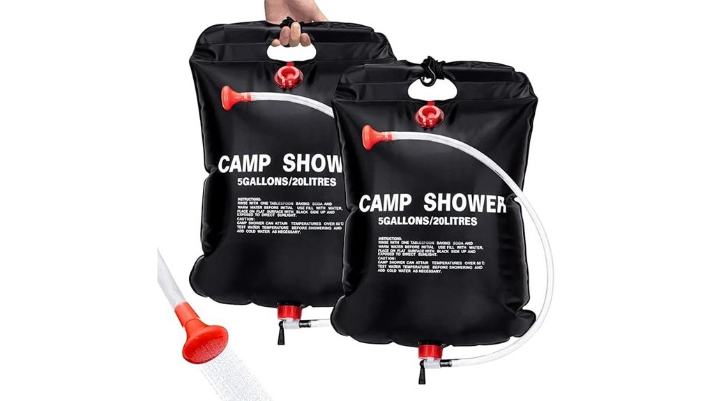 switchable twin solar shower