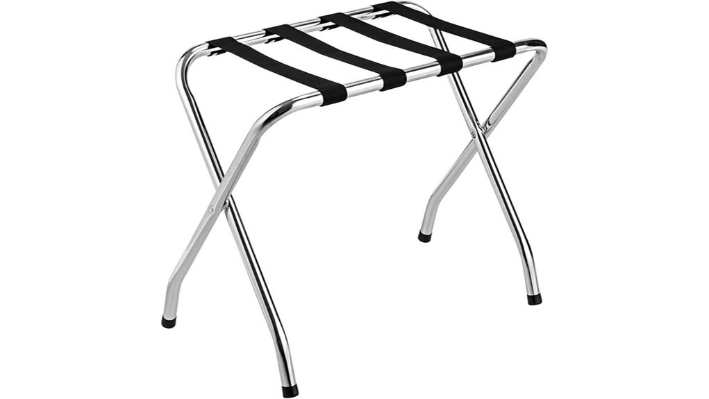 tangkula chrome luggage rack